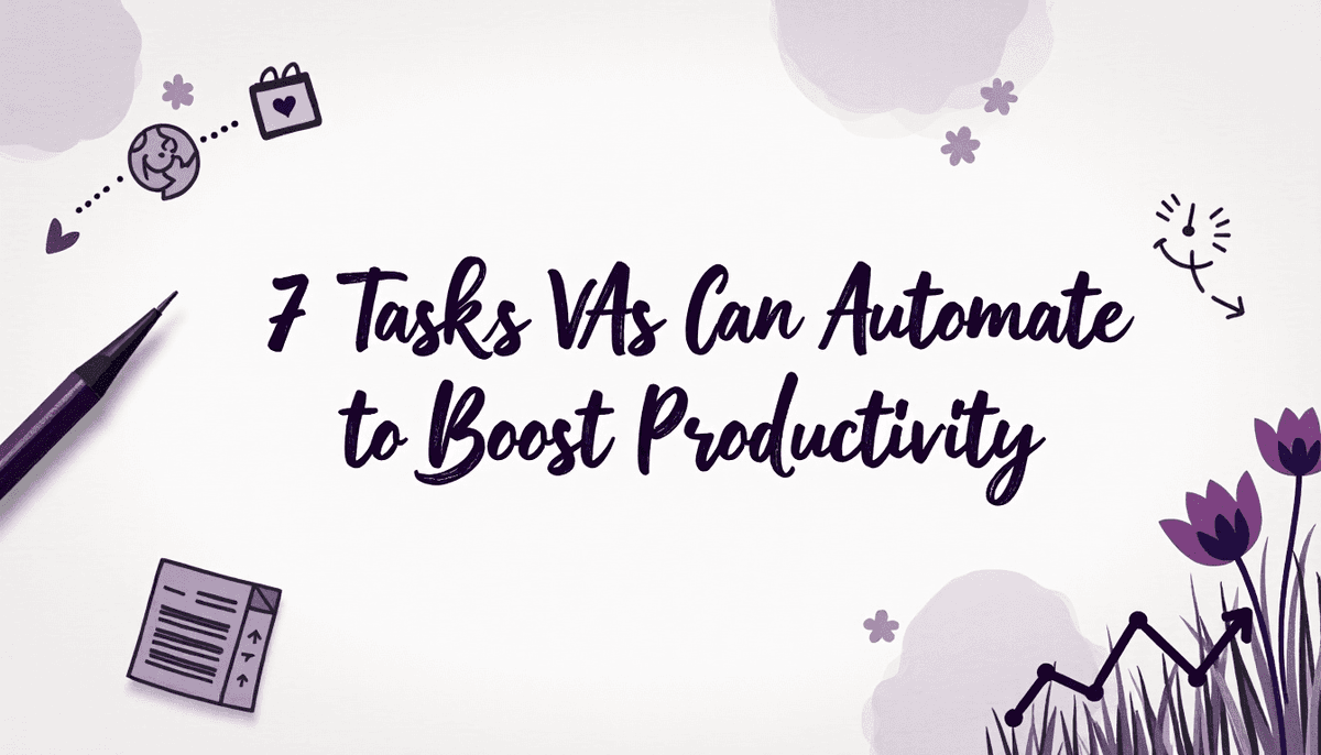 Cover for blog '7 Tasks VAs Can Automate to Boost Productivity'