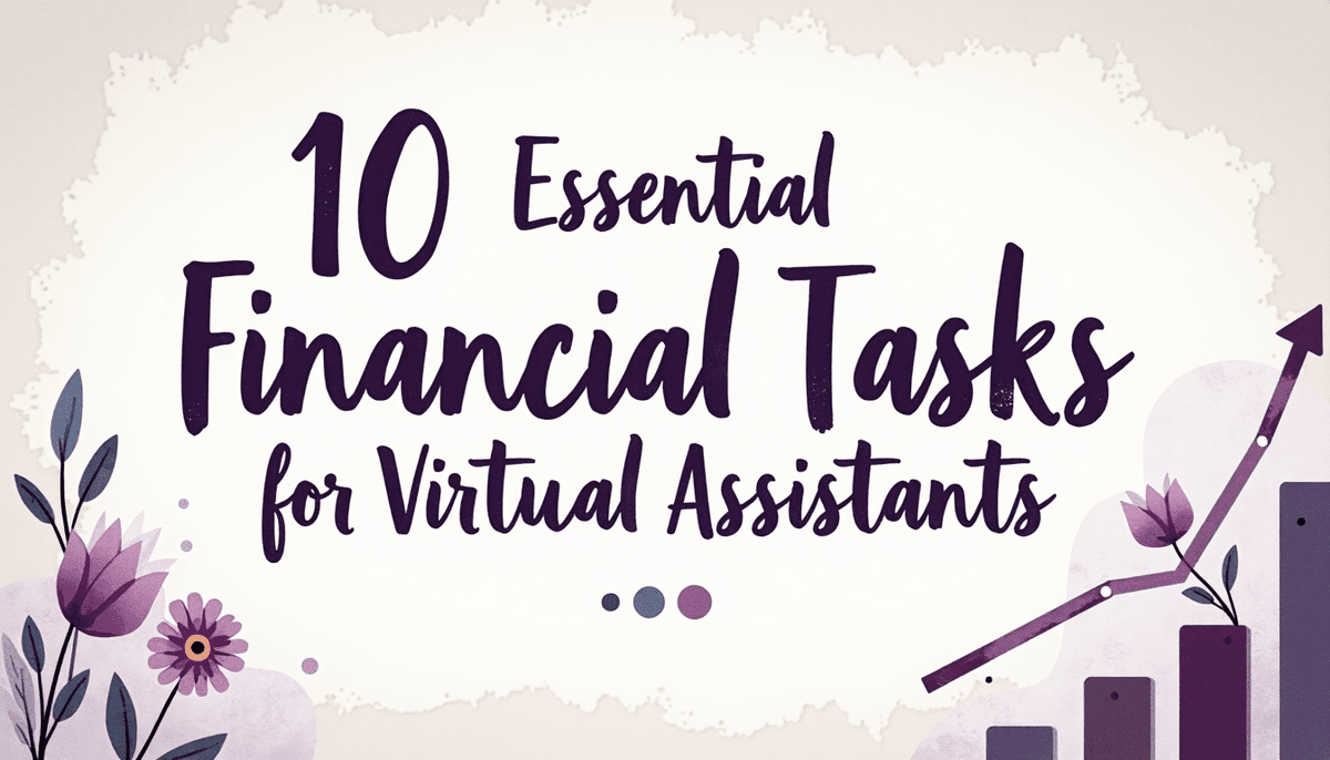 Cover for blog '10 Essential Financial Tasks for Virtual Assistants'