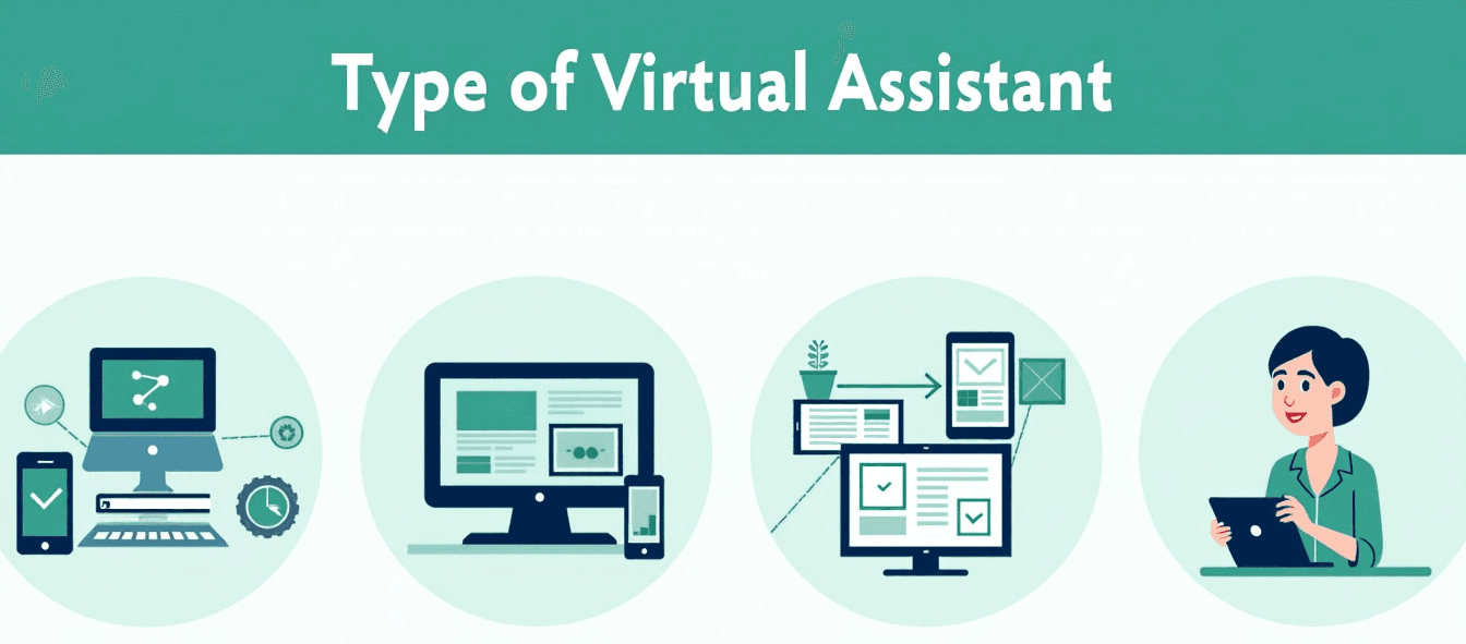 Infographic showing key skills for virtual assistants